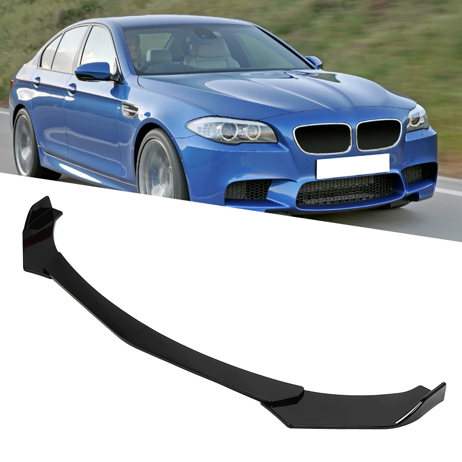 

Front Bumper Lip Splitte Body Kit Spoiler Glossy Black Universal Fits for Vauxhall Opel