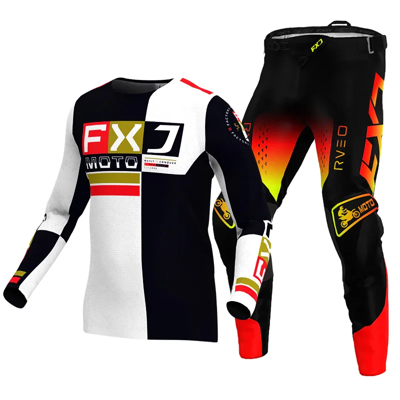 

Motocross Jersey Pant white Mens Women pink black Combo racing suit Off-road MX DH BMX ATV MTB Enduro Motorcycle mountain