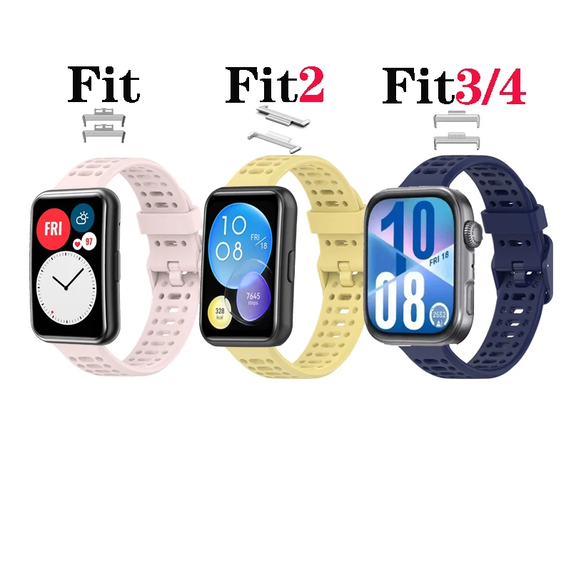 Sports Waterproof Strap for Huawei Watch Fit 4-3-2 / Fit4 Pro / Fit New-SE-Special Edition Silicone Bracelet
