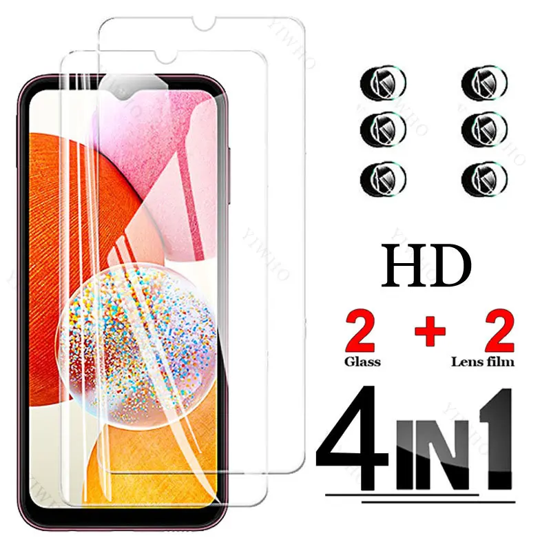 Full Cover Tempered Glass for Samsung Galaxy A14 4G Screen Protectors Camera Lens Films for Samsung A 14 Mobile Phone Protective