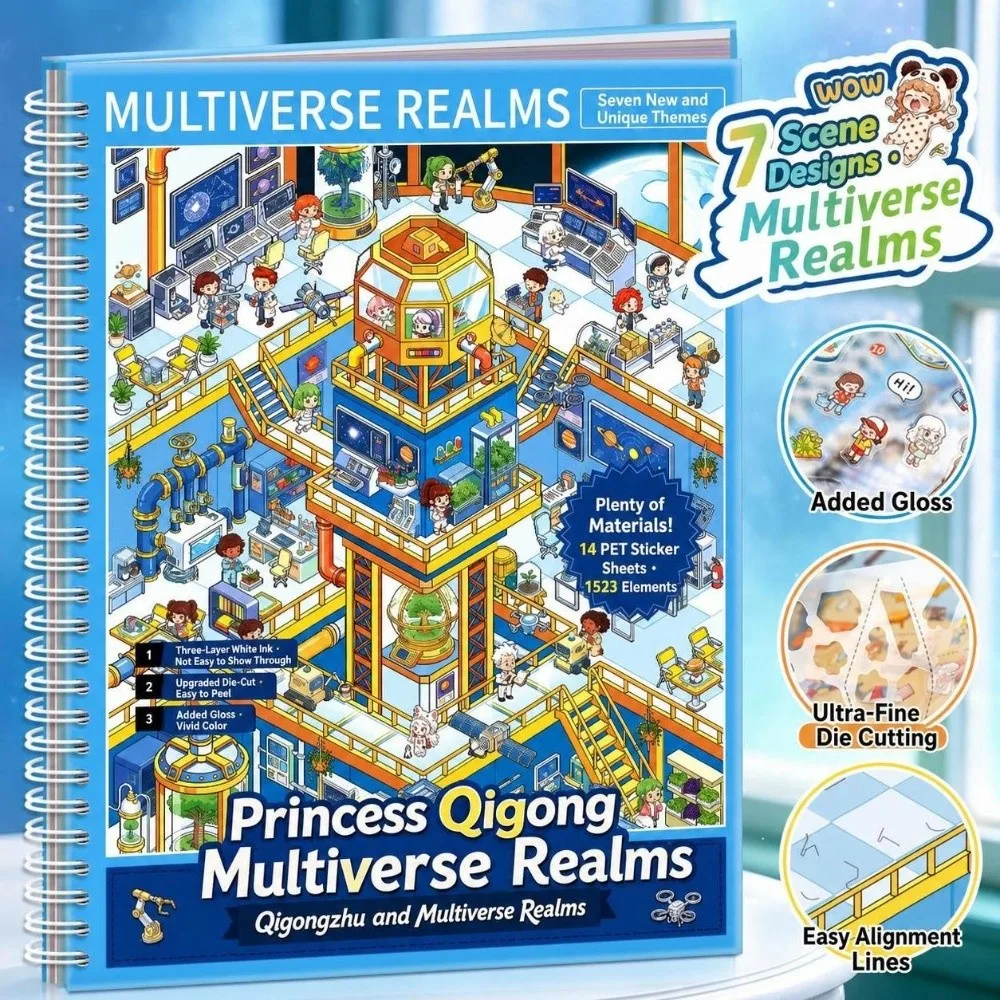 Funny Fantasy Wonderland 3D Miniature Scene Stickers Stress‑relief Collage Landscape Stickers DIY Cabin Scene Sticker Toy