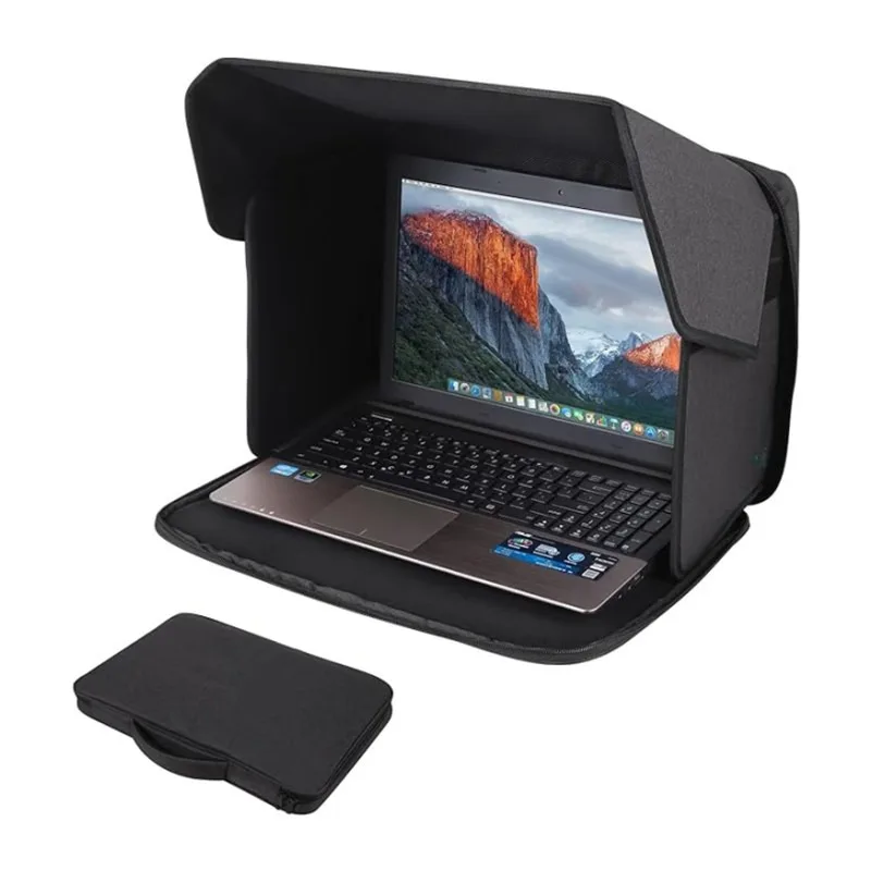 Foldable Portable Laptop Sun‑Shade Hood, Outdoor Notebook Anti‑Glare Privacy Protective Cover