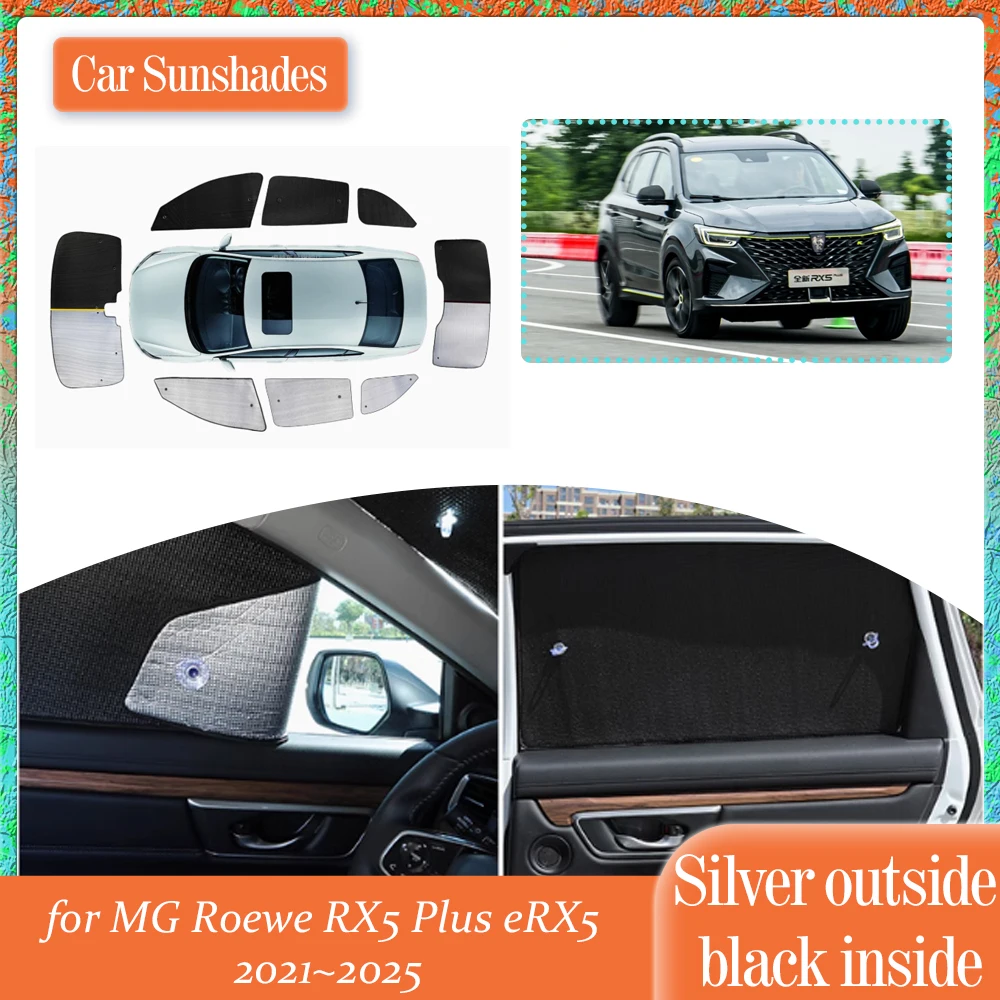 

Автомобильный солнцезащитный козырек для MG Roewe RX5 Plus eRX5 2021 ~ 2025 2022, солнцезащитный козырек на крыше, боковой занавес на лобовое стекло, аксессуары для люка