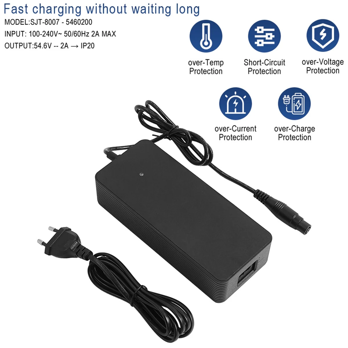 Pengisi Daya SUPER HOT 54.6V 2A untuk Xiaomi 4 Pro Plus/Segway-Ninebot Colokan EU