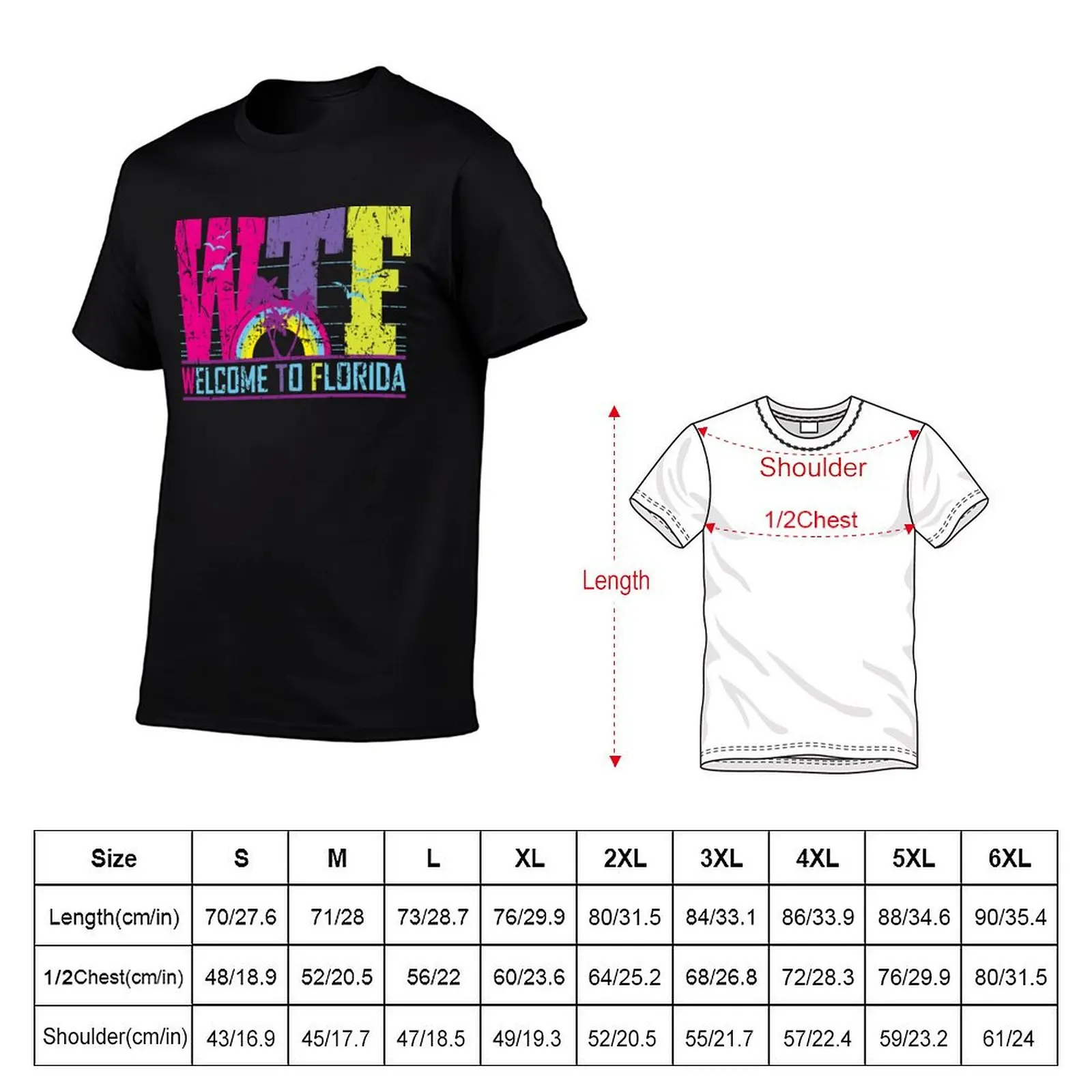 WTF-WELCOME TO FLORIDA! T-Shirt cute tops Short sleeve tee mens t shirts casual stylish