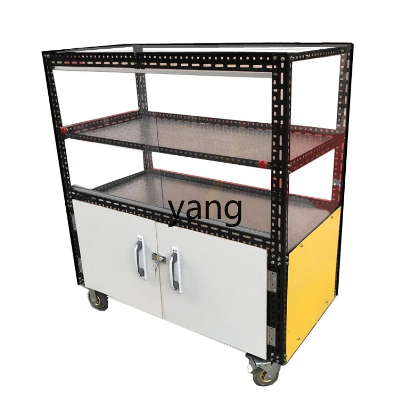 YJQ stall trolley night market braised vegetables display cabinet rock sugar gourd double-layer multi-functional snack cart