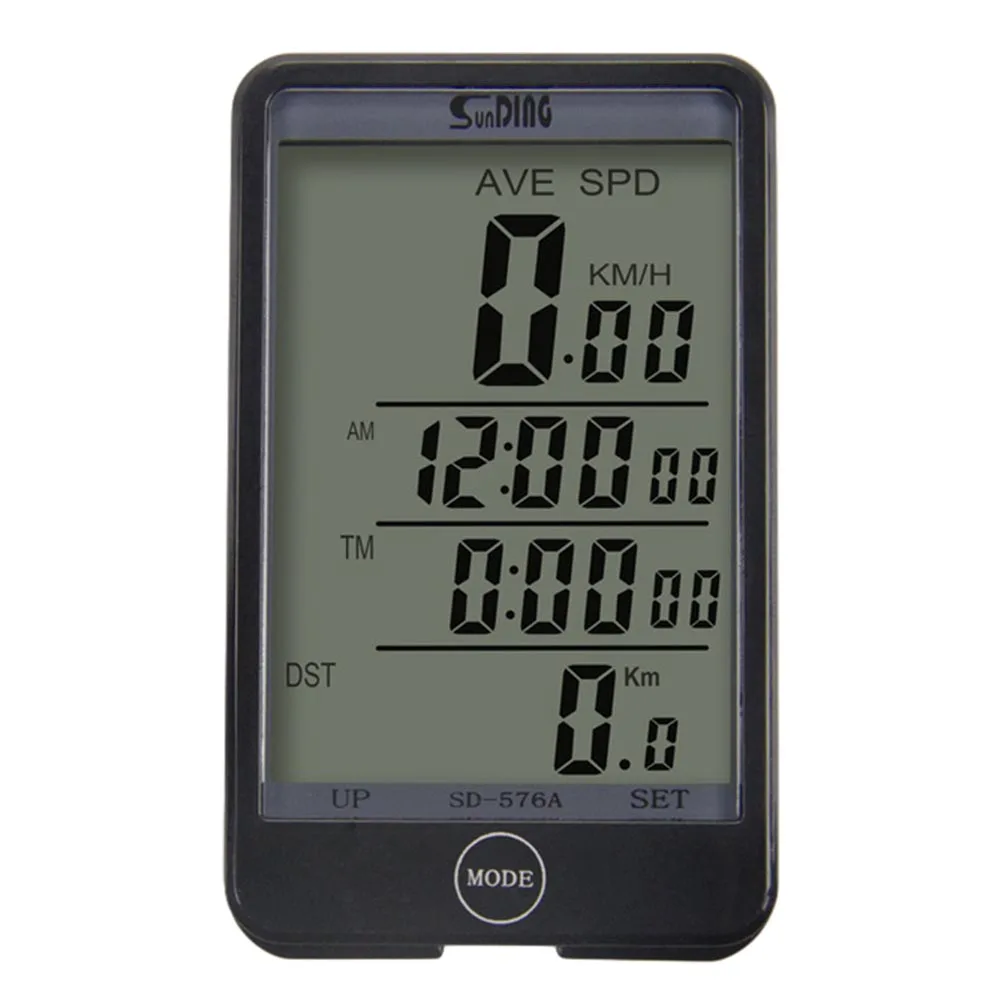 SD-576A 2014 Touch Screen Bike Computer USB Rechargeable Bicycle Speedometer Odometer Large Screen LCD Display Light Control