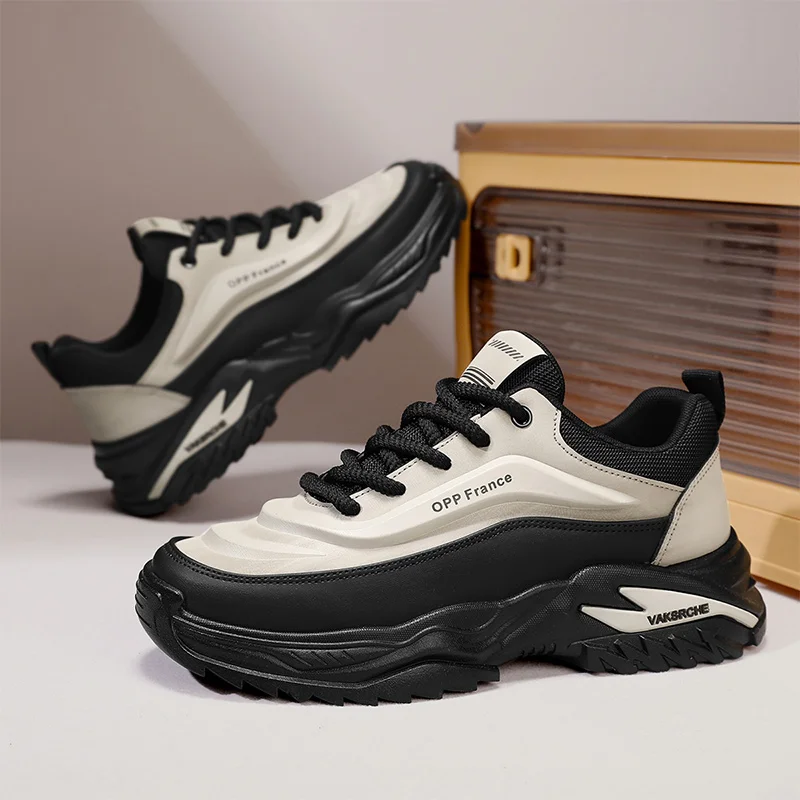 

2025 Spring/Autumn Men's Trendy Dad Shoes - Ultra Popular Mesh Breathable Thick-Sole Fashion Sneakers, Stylish & Versatile