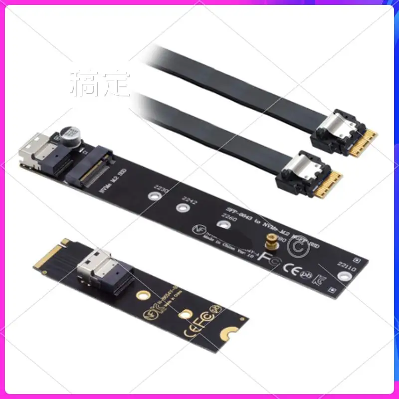 AP-NGFF M.2 NVME M-Key SSD Male To Female Extension Cable 40Cm With SFF-8654 Connector Adapter For Mainboard SSD 2280/22110