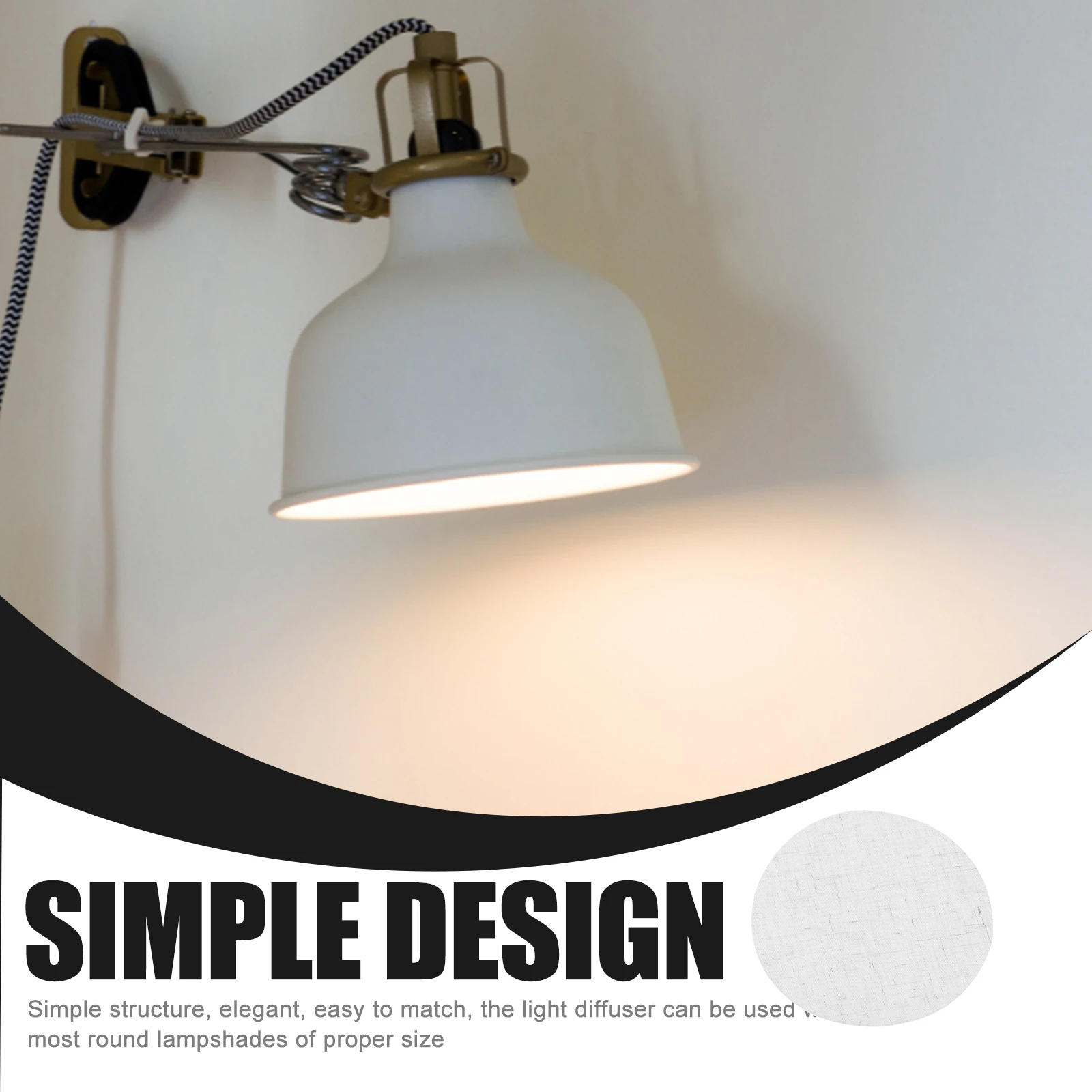 

2pcs Anti-glare Lampshade Diffuser Disc 16cm Beige Cream Shade Fabric Room Ceiling Lighting Accessories