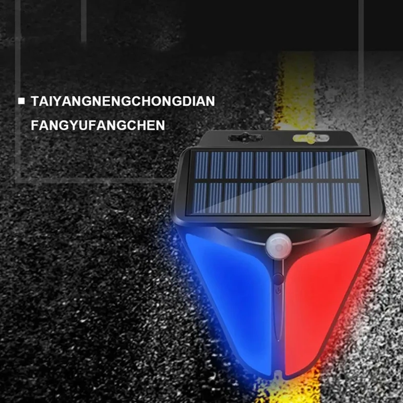 ไฟสัญญาณเตือนพลังงานแสงอาทิตย์กลางแจ้ง26LED ร่างกายมนุษย์เสียงเตือนและไฟติดผนังระบบรักษาความปลอดภัยในสวน