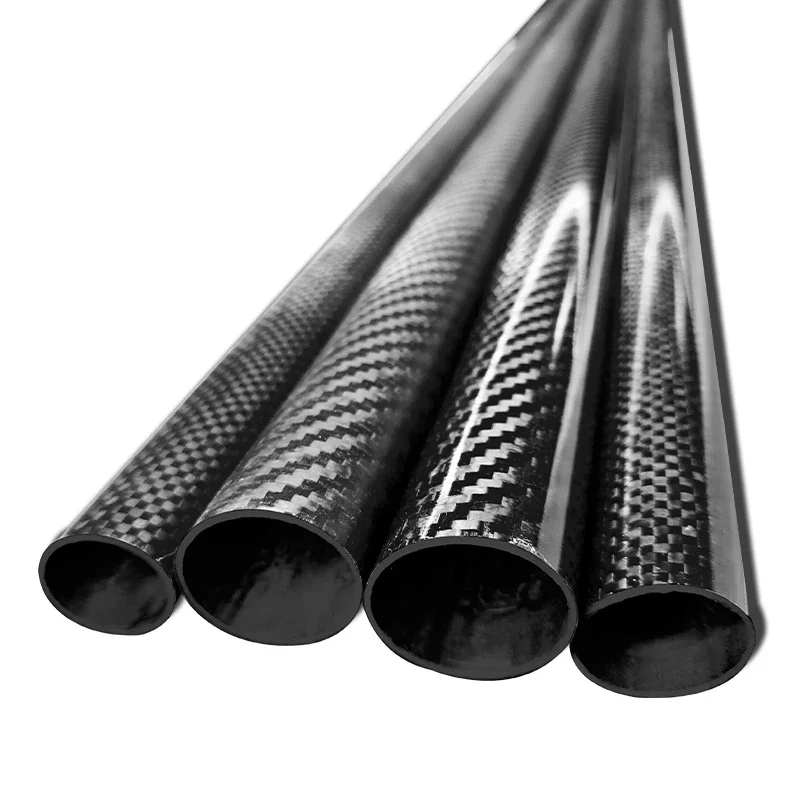 3k Carbon Fiber Tube, Twill Shining, Length:500mm, Wall Thickness: 1mm,Calibre: 5mm-35mm  RC Airplane Models Accessories.