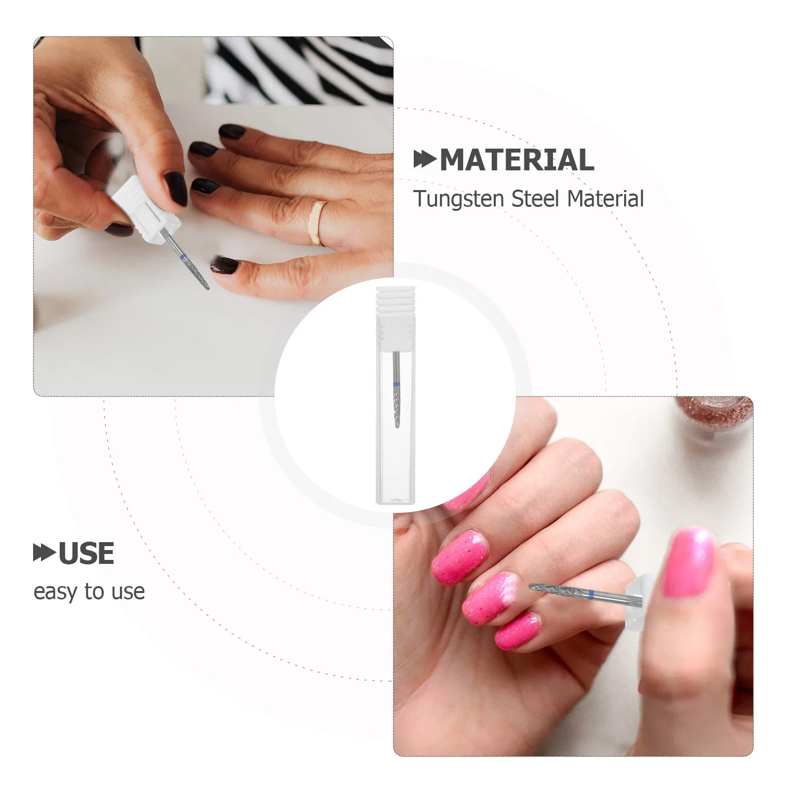 

Grinding Head Metal Drill Bits For Acrylic Nails Manicure Tools Nail Art Polishing Safety Bits For Nail Salon