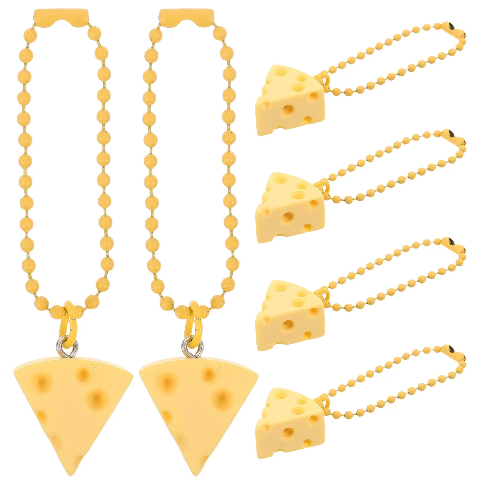 Mini Cheese Slice Keychain Set 6pcs – Cute Food-Themed Bag Charm for Women, Handbags, Backpacks & Gifts