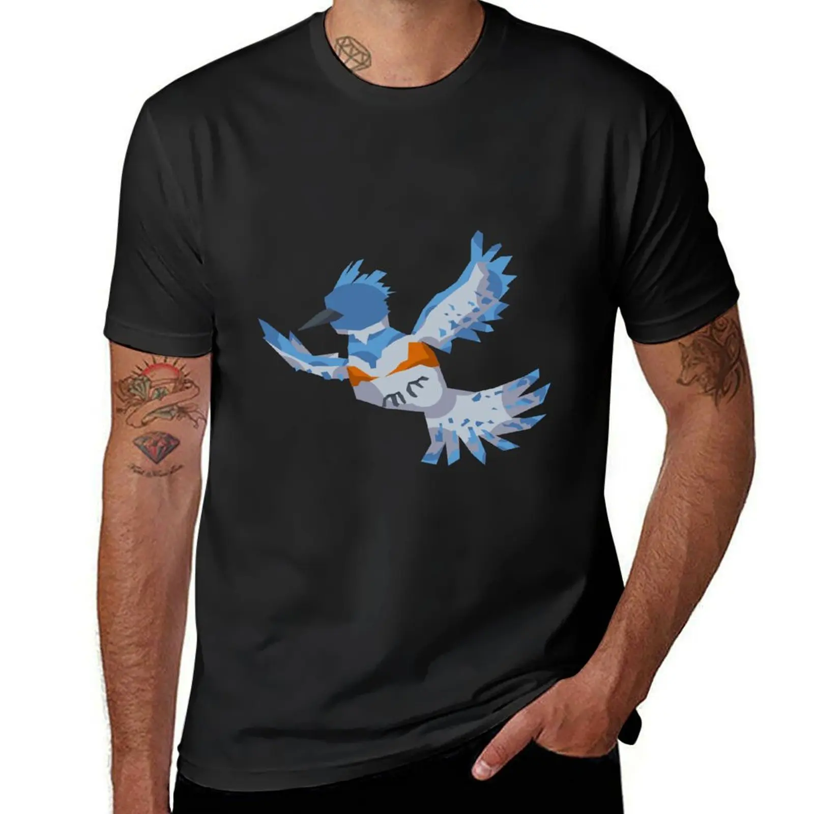 Belted Kingfisher Simple Design T-Shirt aesthetic clothes oversized t shirt men