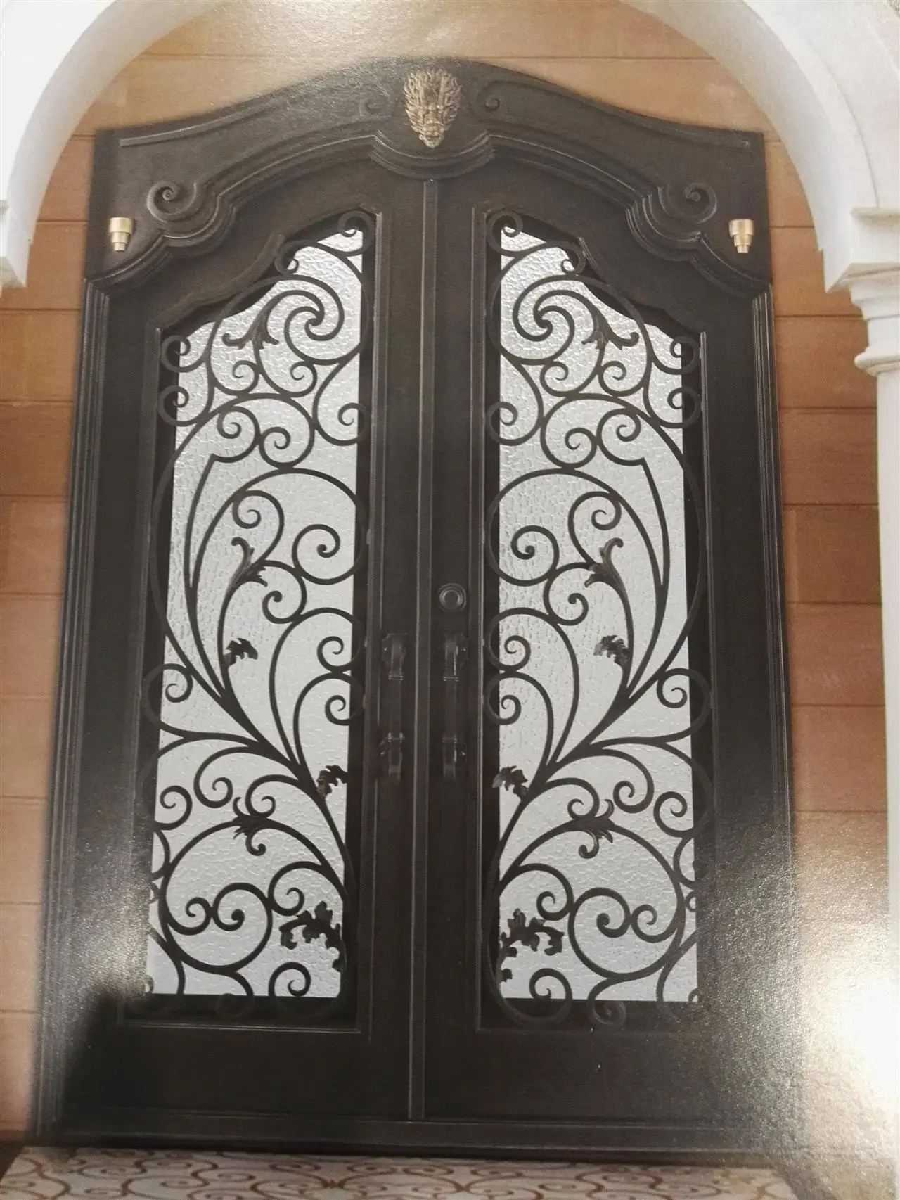 Iron Door Arch Door Square Frame Factory Price Custom Design Wrought Iron Door