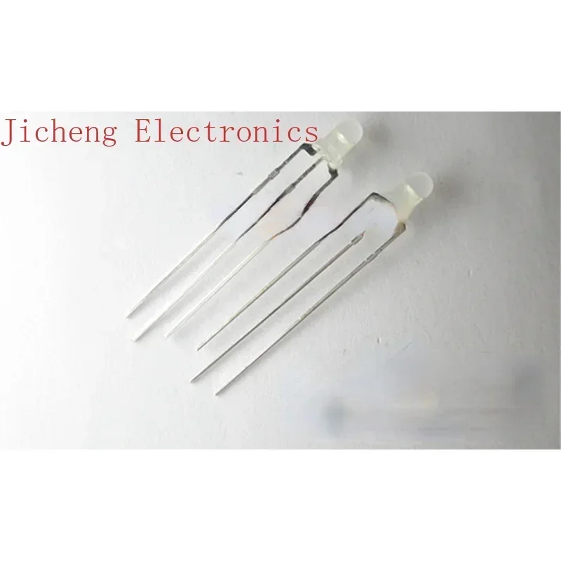 10PCS Brand-new 3MM Red And Blue Two-color F3 Directly Inserted Into 3-pin LED.
