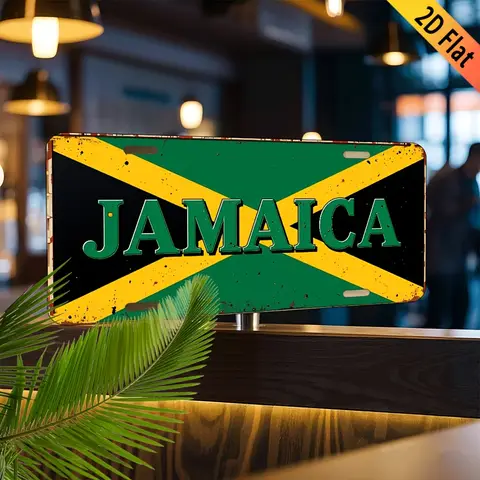 Dekorativ skylt i vintagestil i Jamaica - Vägghängande plakett i aluminium för hem, bar, garage, gräsmatta, för man cave - 10 best sales dekorativ plakett - №2