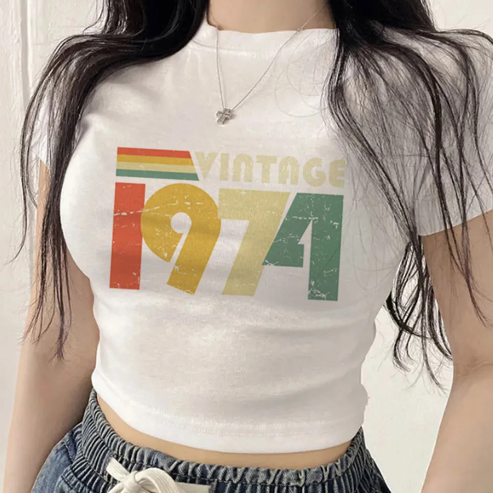 1974 crop top teen scene  cutecore graphic shirt cutecore baddie cute clearance sales manga