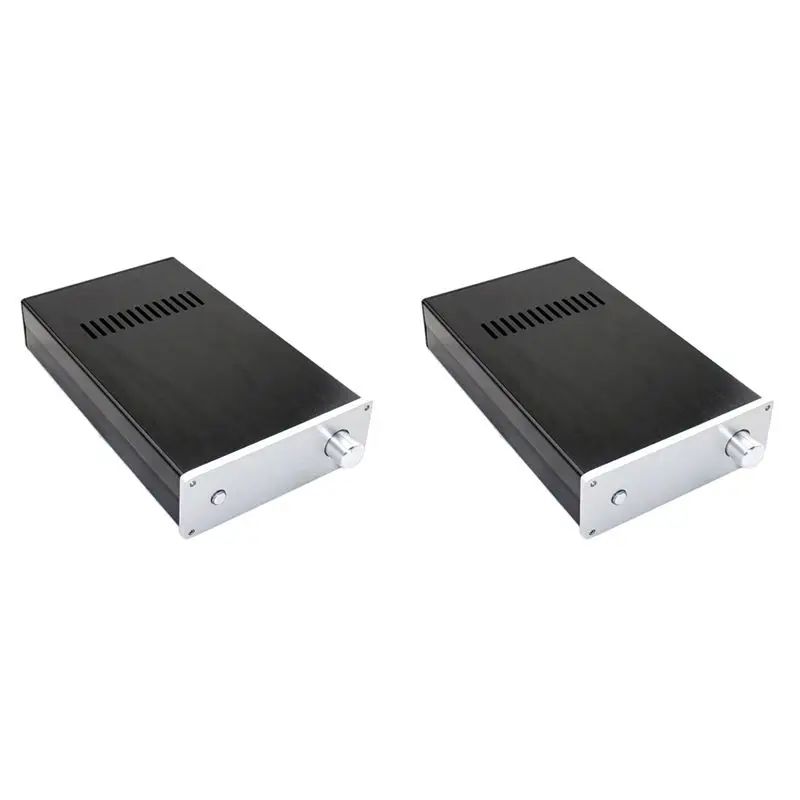 

AS62 2X Amplifier Housing,LM3886 All Aluminum Amplifier Chassis DIY Audio Amplifier Housing With Power Outlet