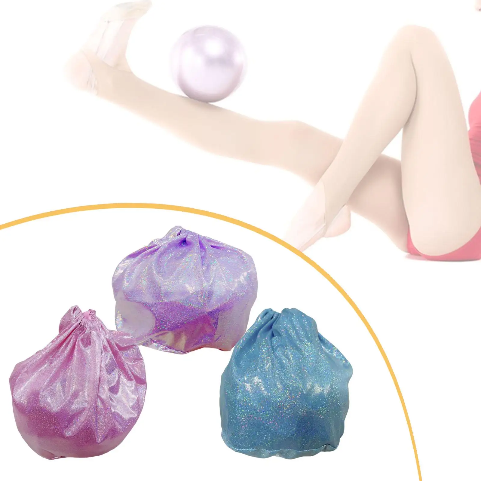 Lightweight Nylon Gymnastic Ball Bag with Drawstring Closure for Rhythmic Gymnastics Competition Practice
