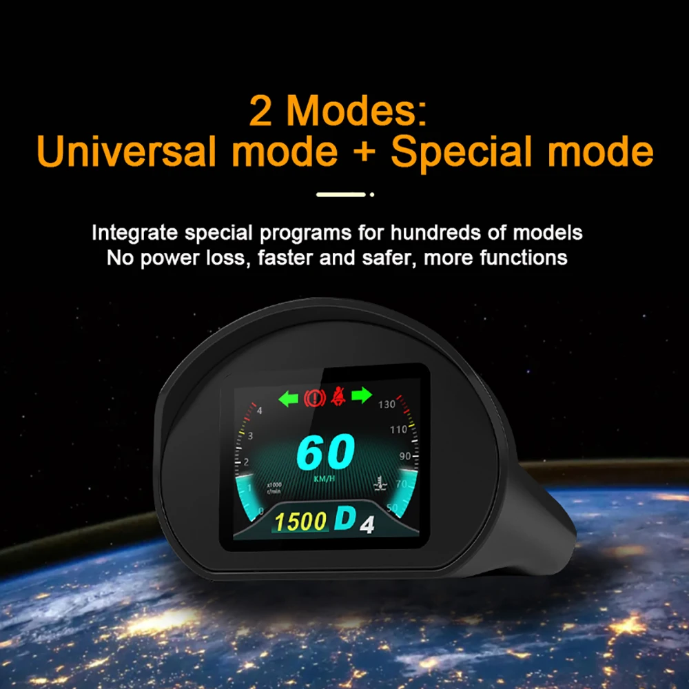 HUD OBD2 Car Digital Speedometer Gauge On-board Computer Auto Diagnostic Automotive Head Up Display Intelligent System