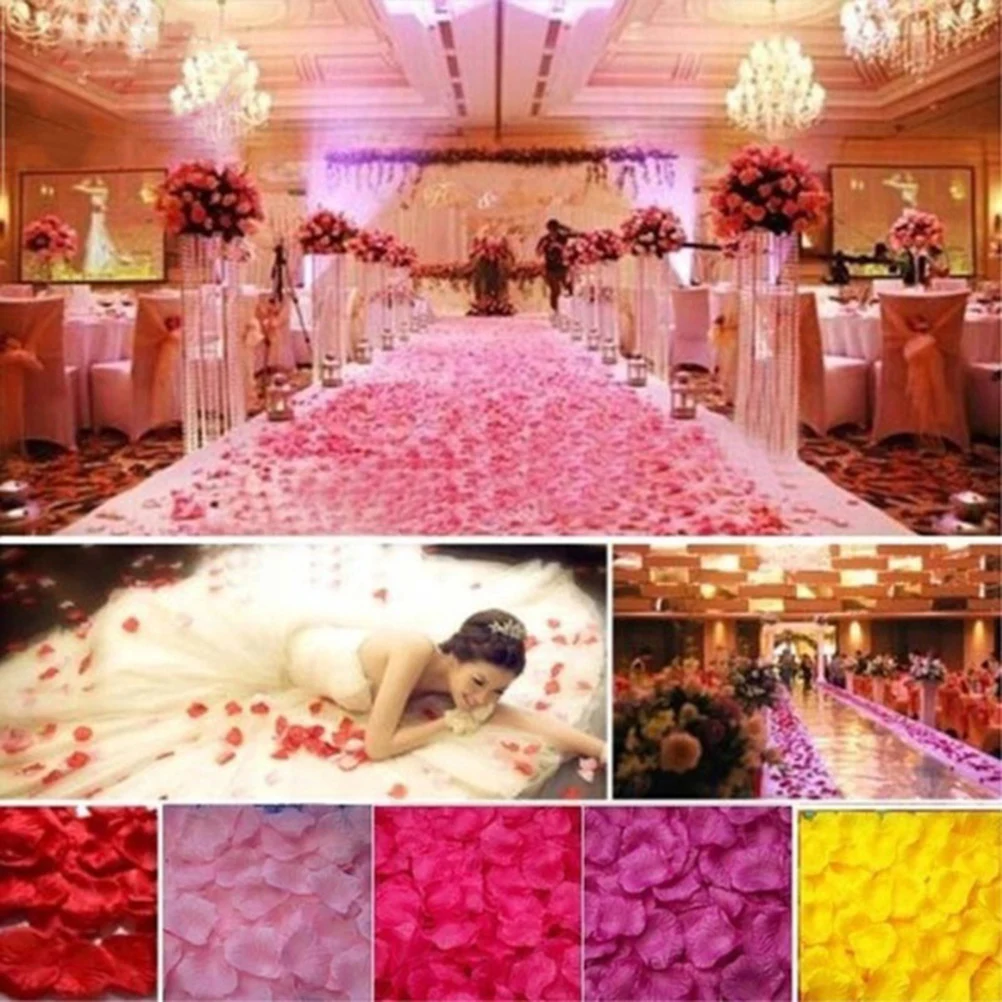 

500pcs Artificial Petals Ivory Eco-Friendly Reusable Wedding Bridal Baby Shower Anniversary Party Decoration Centerpiece Table