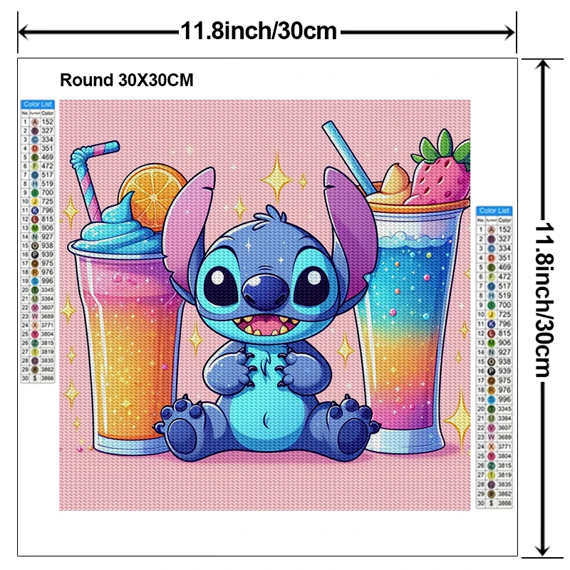 Handmade DIY Disney Diamond Painting Kit Water Diamond Cartoon Colorful Cross Embroidery Stitch Diamond Mosaic Home Decoration