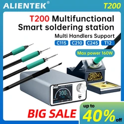 ALIENTEK-estación de soldadura T200, Control de temperatura, estación de Reparación de soldadura, Compatible con punta de soldador 210/245/115/T12