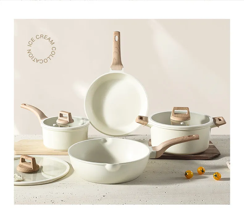 

Hxl non-stick cookware set - all-in-one steamer, fry pan, and pot for gas and induction cooktops - perfect for noodles and more!