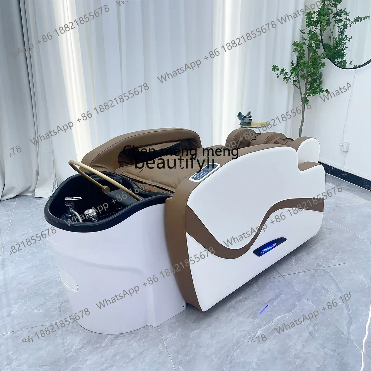 

Automatic intelligent massage shampoo bed Electric shampoo bed Barber shop head treatment bed5556