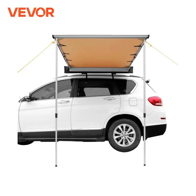 VEVOR Car Side Awning Large 4.6'x6.6' Shade Coverage Vehicle Awning PU3000mm UV50+ Retractable Car Awning Waterproof Storage Bag