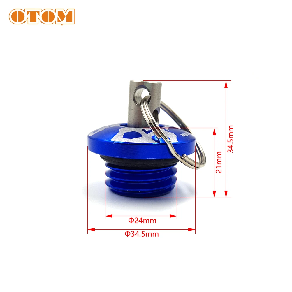 OTOM Motorcycle CNC Aluminum Oil Filler Plug Cap Eccentric Lock Safety Anti-theft Oil Drain Sump Nut For ZONGSHEN NC250 NC450