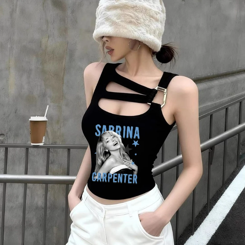Sabrina Carpenter cropped top teen emo clearance sales jojifuku 2000s graphic tshirt summer emo korean fashion dollette y2k