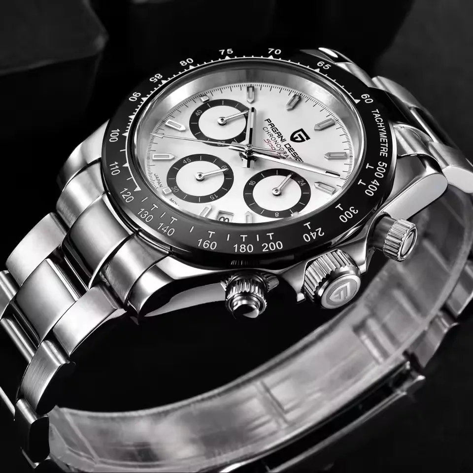 PAGANI DESIGN V2 40MM Classic Quartz Multi Time Zone Chronograph Sapphire Glass thumbnail 3