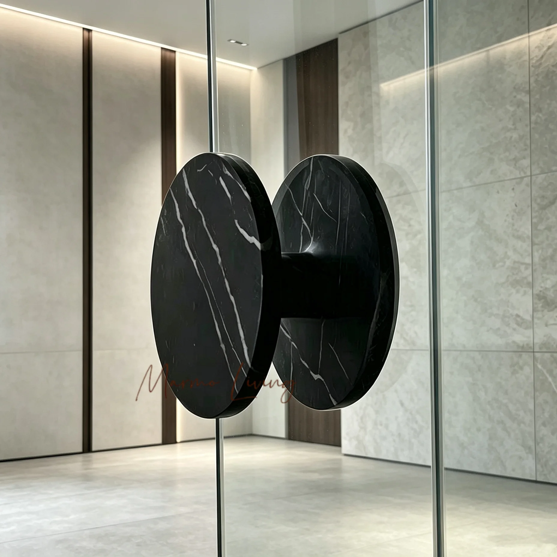 French 100% Natural Marble Luxury Door Handle Stone Entrance Pull for Villa, Cafe & Clothing Store