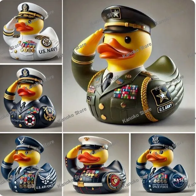 

New Veteran Tribute Duck Officer Duck, Creative Home Resin Ornament
