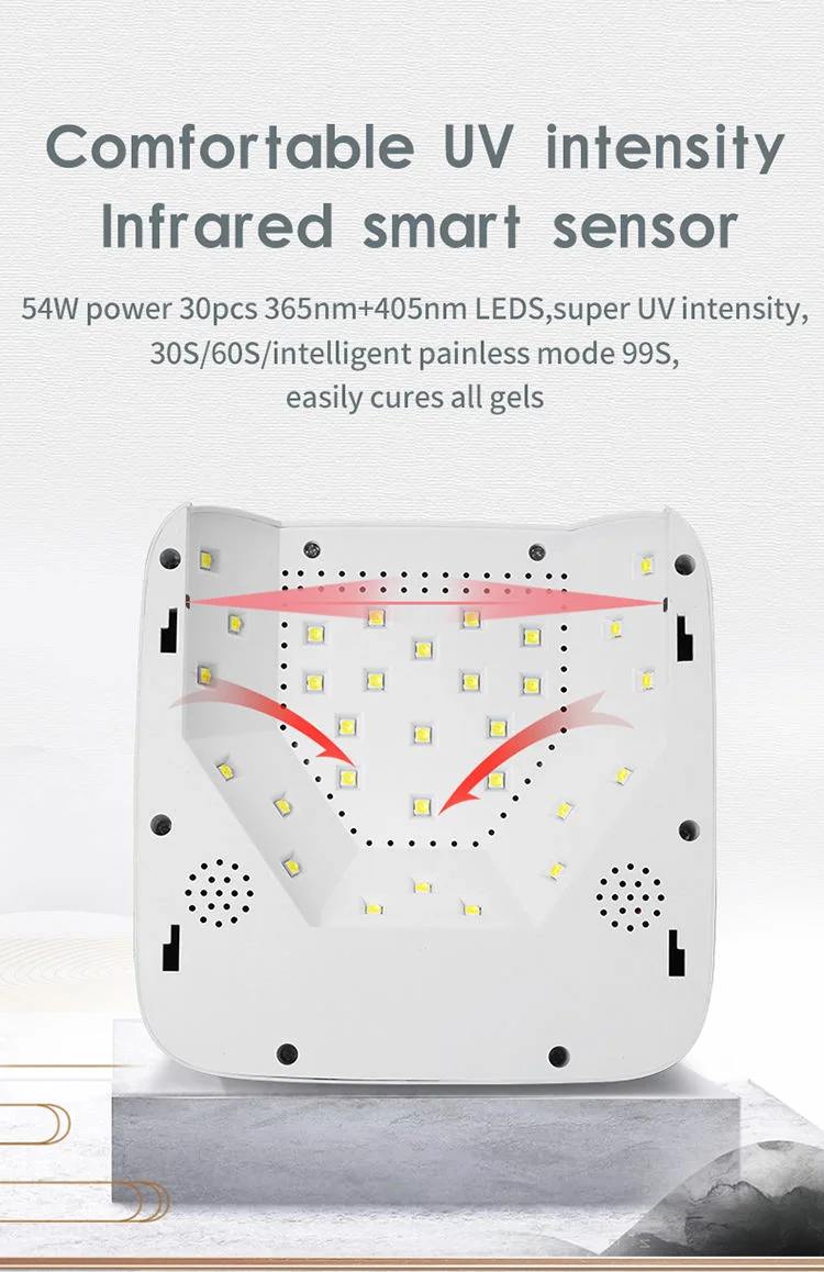 54W professionele Sun S10 UV LED sterke kracht nagellamp drie tijdzetting voor het snel uitharden van alle gels