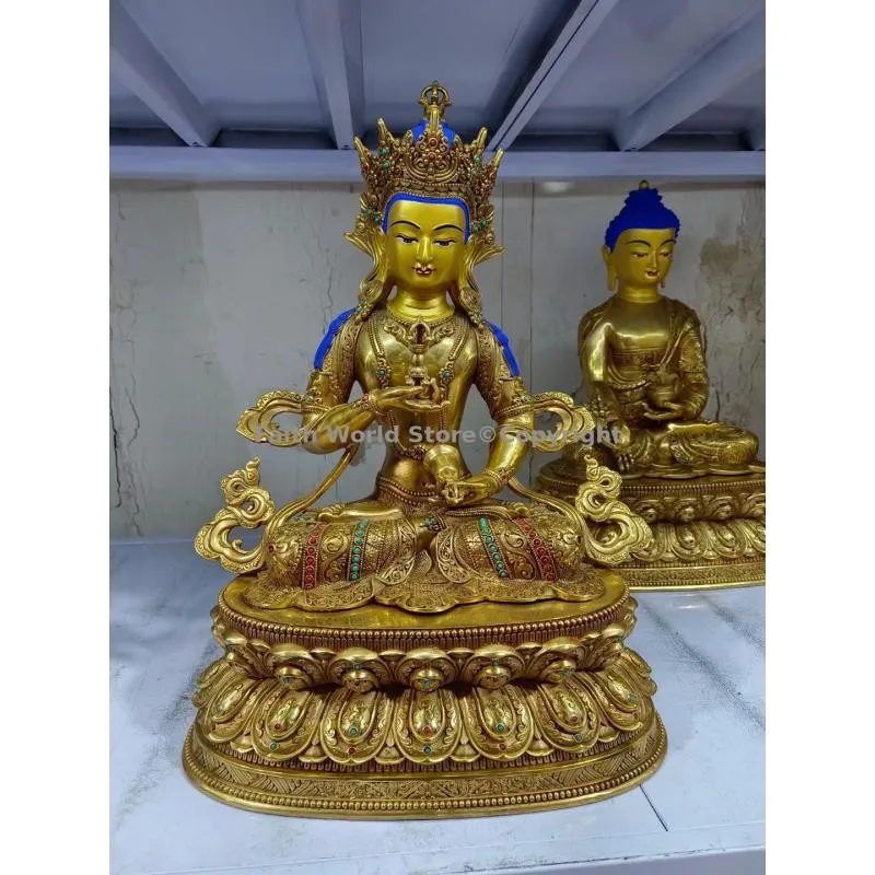 45cm huge Exclusive buddha Buddhism Vajrasattva Vajra Power Buddha statue family expel demons Bless safety gilding copper buddha