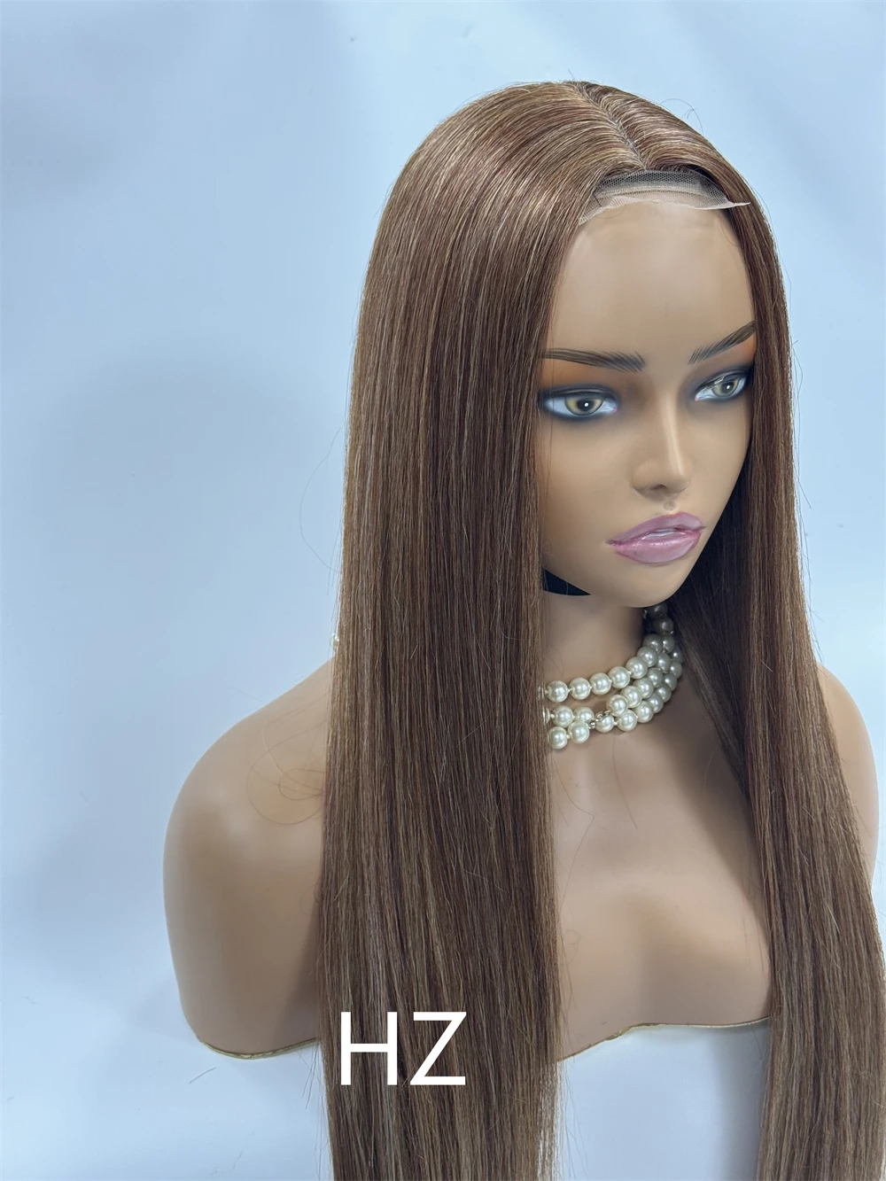 هرتز 27 #   باروكات أمامية من الدانتيل، باروكات مستقيمة ذات شعر صناعي عالي الجودة ومجعد وملمس جيد