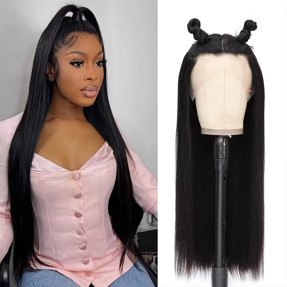 

200 Density Natural Straight 13x6 Transparent Lace Frontal Wig Remy Human Hair 13x4 Lace Front Wigs For Black Women