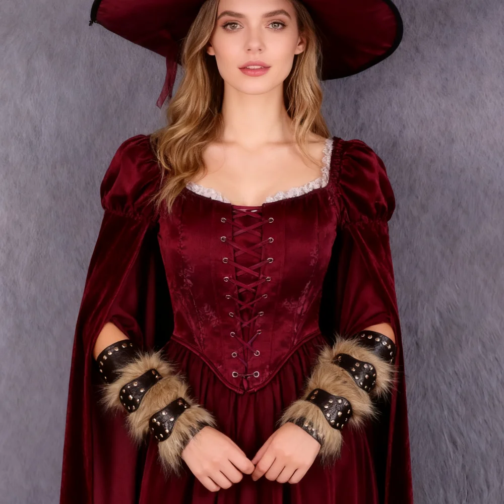 

Средневековый рыцарь викингов, плюшевая защита на запястье из искусственной кожи, регулируемый браслет для защиты на руку с мехом, защита на запястье для выступлений на сцене