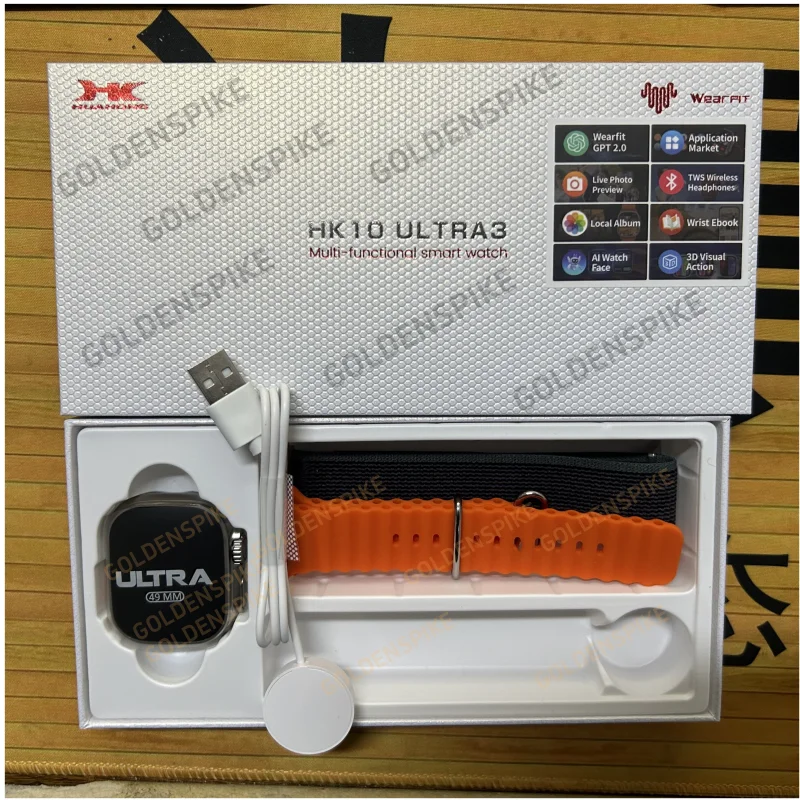 Original HK10 ULTRA 3 Smartwatch 49mm AMOLED 4G ROM Bluetooth Network Call Chat Robot Clock NFC Compass S10 Ultra Smart Watch