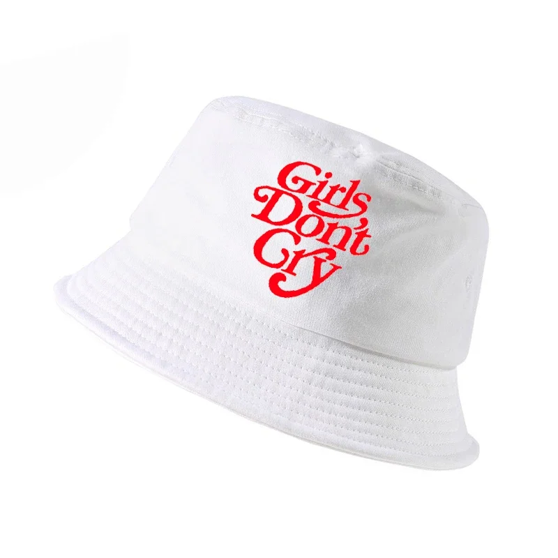 

Girls Don't Cry bucket hat fashion outdoor Hip hop cap harajuku pop Summer sun fisherman hats panama gorro