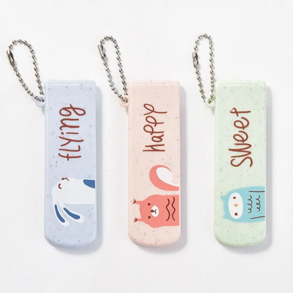 

Simple Lovely Animals Cartoon Comb Hairdressing Plastic Makeup Comb Travel Size Foldable Portable Comb With Mirror Women