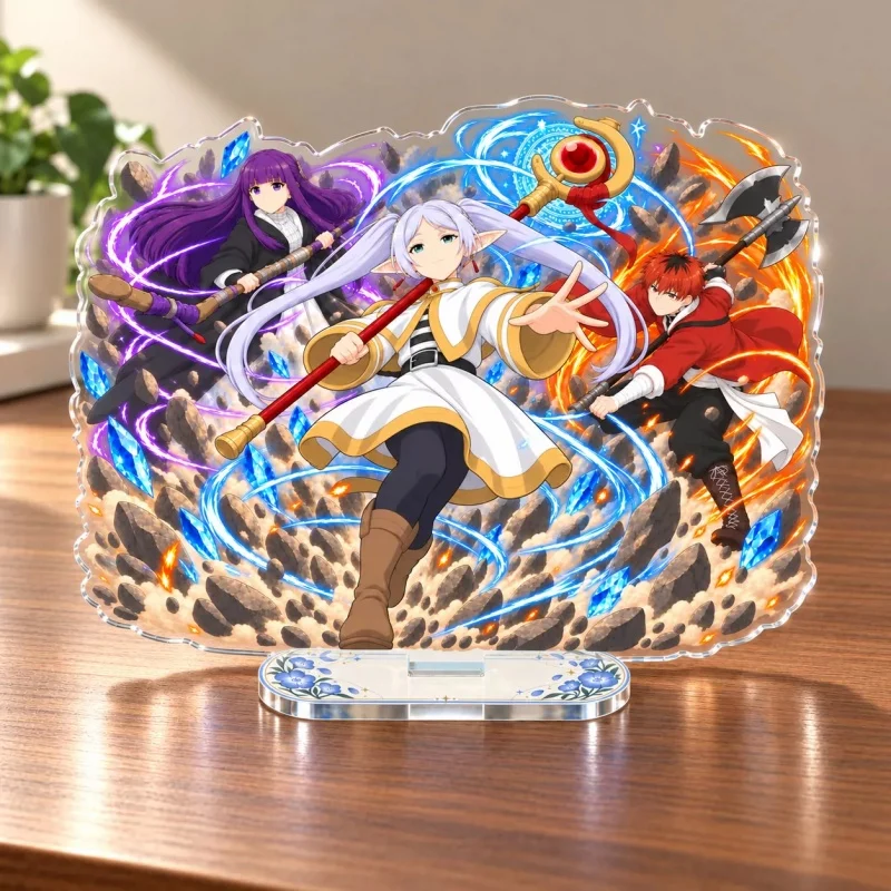 Anime Frieren:beyond Journey's End Acrylic Stand Model Cosplay Characters Ornament Accessories Goods Keychain Gifts 15CM