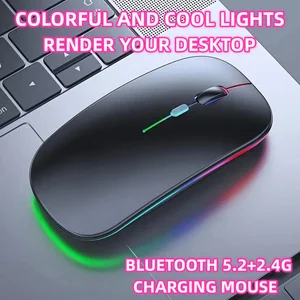 ماوس ألعاب مريح، إضاءة خلفية، متوافق مع USB، RGB ، قابل لإعادة الشحن، صامت، بإضاءة خلفية، كمبيوتر محمول، كمبيوتر شخصي أفضل 6 فئران ألعاب مبيعا - رقم 1