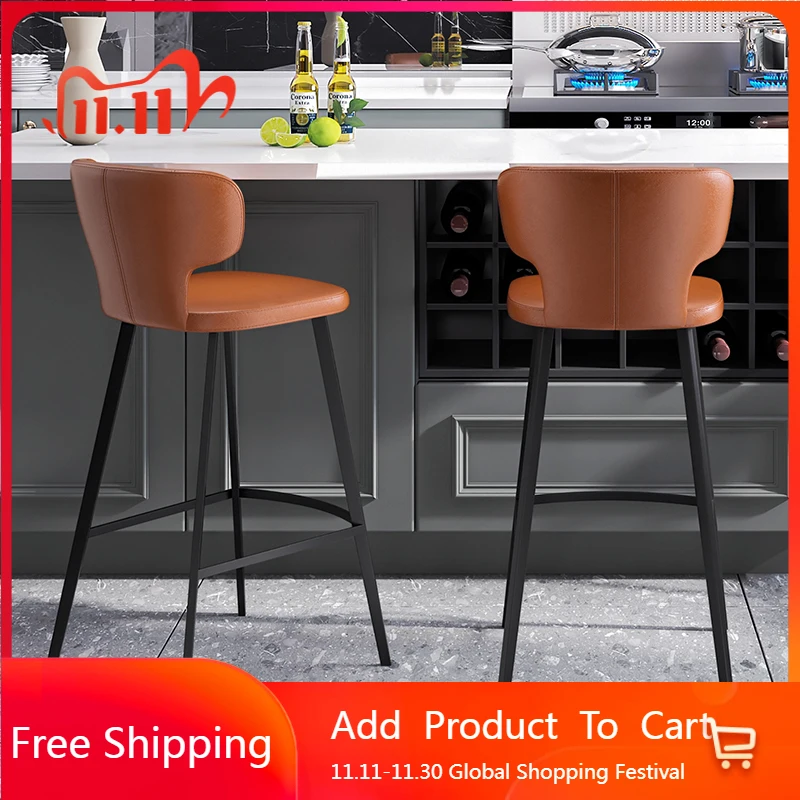 Ultralightfashion 바 의자 북유럽 럭셔리 게임 튼튼한 이탈리아 바 의자 북유럽 미국 이발사 금속 Cadeira 홈 가구