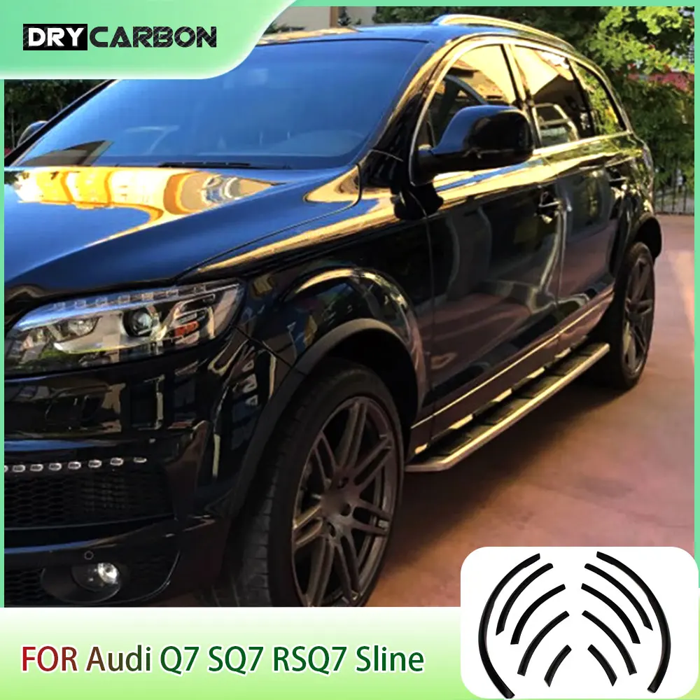 PP Schwarze Radlaufzierleisten für Audi Q7 SQ7 RSQ7 Sline 2006 - 2015 Kotflügel-Spoiler