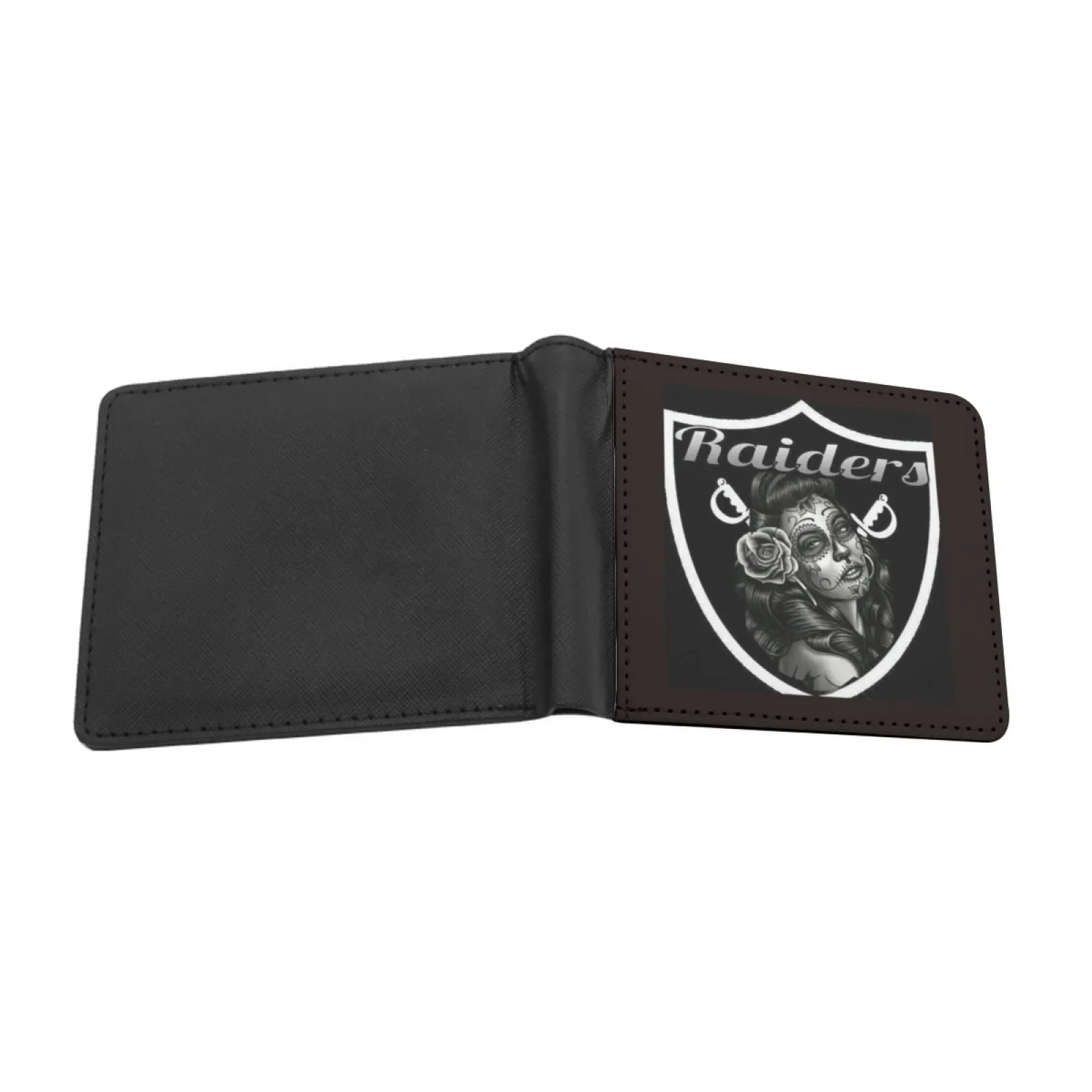 Raiders Short Men's Wallets Credit Card Holder Retro Wallet Male Pu Leather Wallet Personalized Print Vintage Multifunction